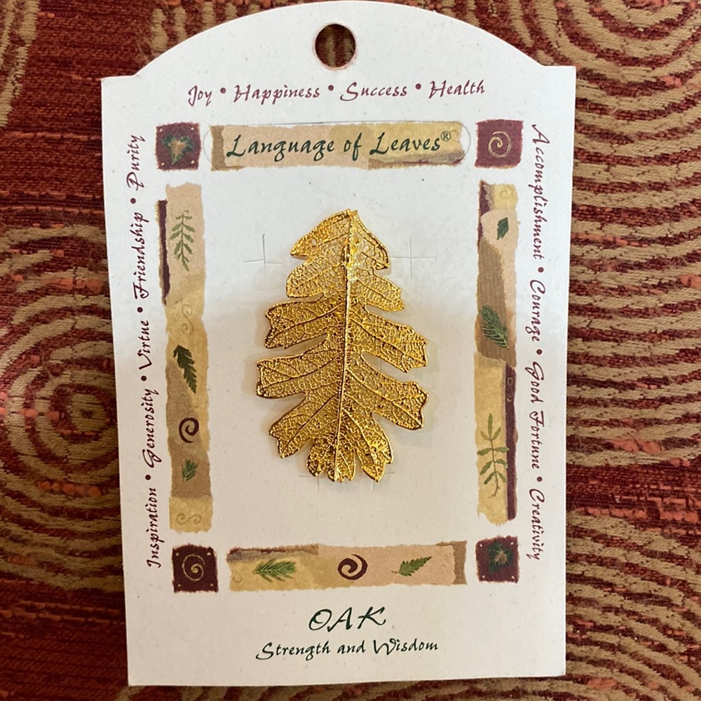 Gold Dipped Oak Leaf pin